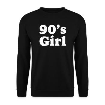 90s Girl Retro Neon - Unisex Sweatshirt - black - Front - Alina (178cm) & Michal (187cm)
