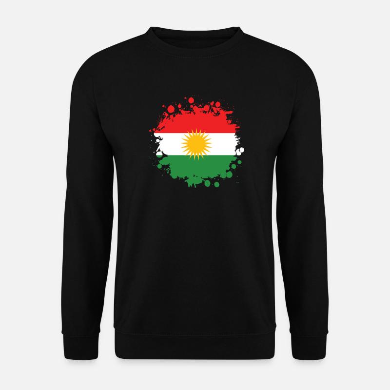 Kurdistan Splash flags design - Unisex Sweatshirt - black