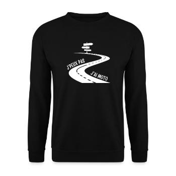moto, moto sport, moto humour - Sweat-shirt Unisexe - noir - Devant - Alina (178cm) & Michal (187cm)