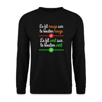 la septième compagnie, la 7ème compagnie - Sweat-shirt Unisexe - noir - Devant - Alina (178cm) & Michal (187cm)