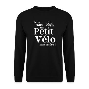 cyclisme, cyclisme sport, cyclisme humour - Sweat-shirt Unisexe - noir - Devant - Alina (178cm) & Michal (187cm)
