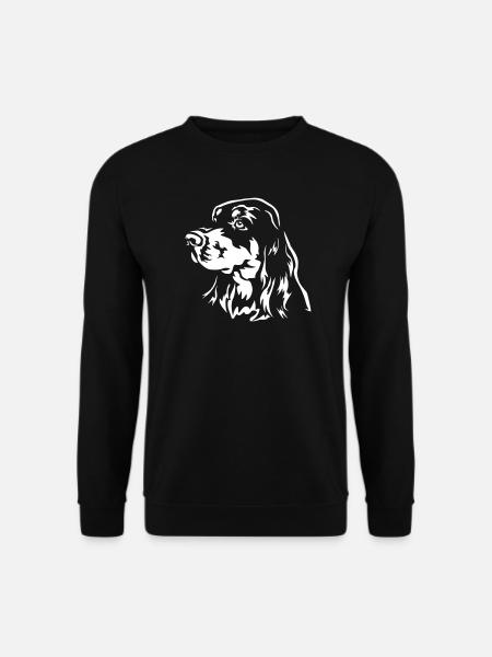 Gordon Setter Kopf "Black Edition" - Unisex Pullover - Schwarz