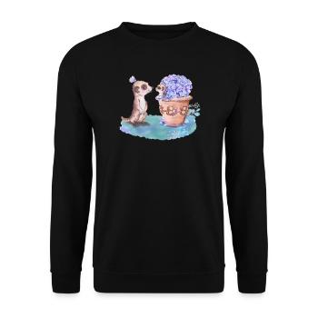 Suricate - Sweat-shirt Unisexe - noir - Devant - Alina (178cm) & Michal (187cm)