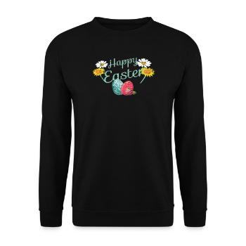Frohe Ostern - Unisex Pullover - Schwarz - Vorne - Alina (178cm) & Michal (187cm)