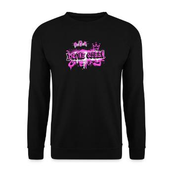 Design Reine Drones - Sweat-shirt Unisexe - noir - Devant - Alina (178cm) & Michal (187cm)