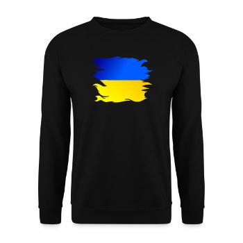 Ukraine Flag Flag - Unisex Sweatshirt - black - Front - Alina (178cm) & Michal (187cm)