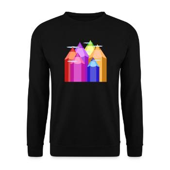 Peaks of Color - Unisex Pullover - Schwarz - Vorne - Alina (178cm) & Michal (187cm)