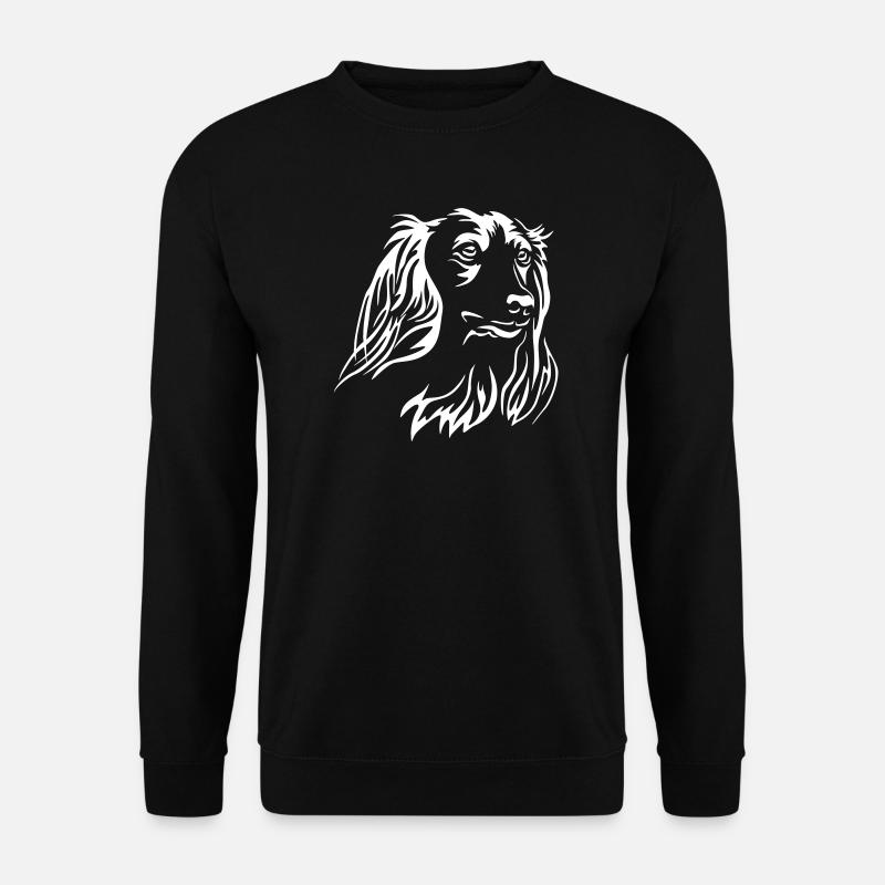 Dackel Kopf "Black Edition" - Unisex Pullover - Schwarz