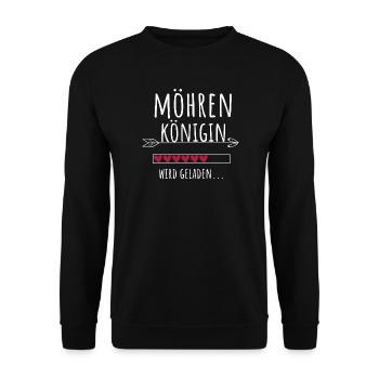Möhrenkönigin Landwirtschaft Möhren Königin - Unisex Pullover - Schwarz - Vorne - Alina (178cm) & Michal (187cm)