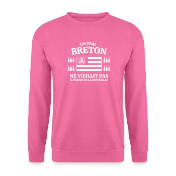 Bretagne, Bretagne humour, je suis Breton - Sweat-shirt Unisexe - rose - Devant
