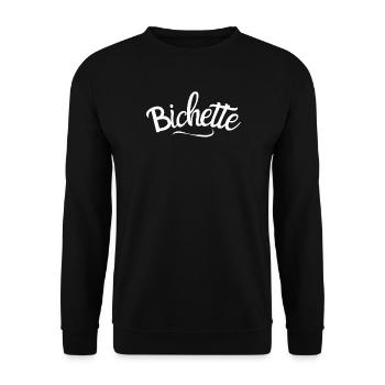 Bichette, amoureux, amoureuse, amour - Sweat-shirt Unisexe - noir - Devant - Alina (178cm) & Michal (187cm)