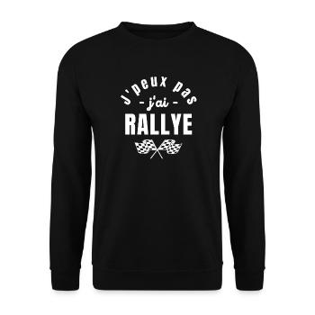 rallye, rallye sport, course de voitures - Sweat-shirt Unisexe - noir - Devant - Alina (178cm) & Michal (187cm)