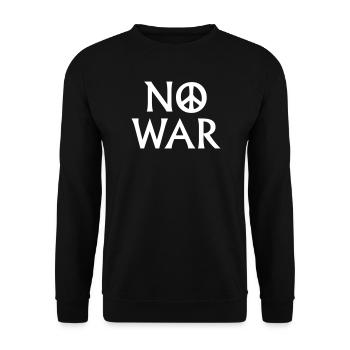 No War - Unisex Sweatshirt - black - Front - Alina (178cm) & Michal (187cm)
