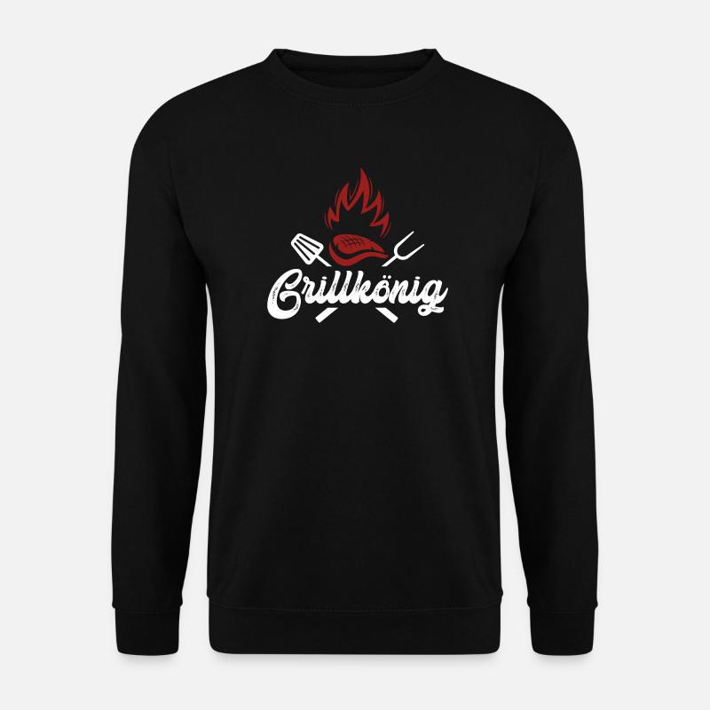 Feurige Grillkunst Illustration Grillen Hobby - Unisex Pullover - Schwarz