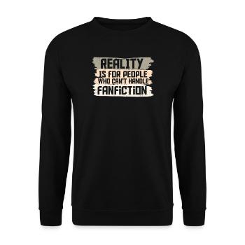 Reality and Fanfiction Mashup Design - Unisex Pullover - Schwarz - Vorne - Alina (178cm) & Michal (187cm)