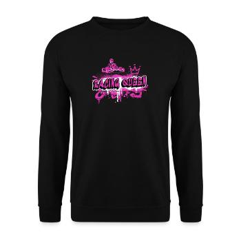 Racing Queen Go kart design - Unisex Sweatshirt - black - Front - Alina (178cm) & Michal (187cm)