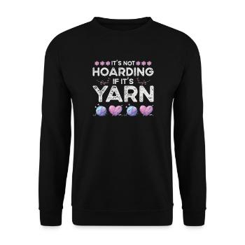 Knitting Yarn Wool Stash Crochet - Unisex Sweatshirt - black - Front - Alina (178cm) & Michal (187cm)