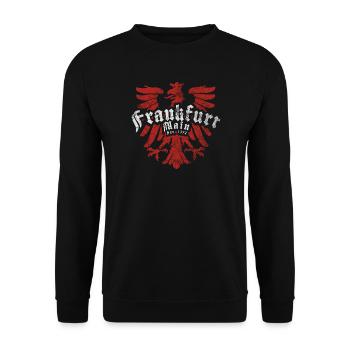 Frankfurt Adler FFM - Unisex Sweatshirt - black - Front - Alina (178cm) & Michal (187cm)