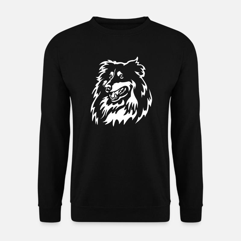 Sheltie Head "Black Edition" - Unisex Sweatshirt - black