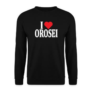 t-shirt J’adore Orosei t-shirt Sardaigne - Sweat-shirt Unisexe - noir - Devant - Alina (178cm) & Michal (187cm)