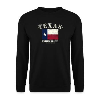 Texas - Unisex Pullover - Schwarz - Vorne - Alina (178cm) & Michal (187cm)