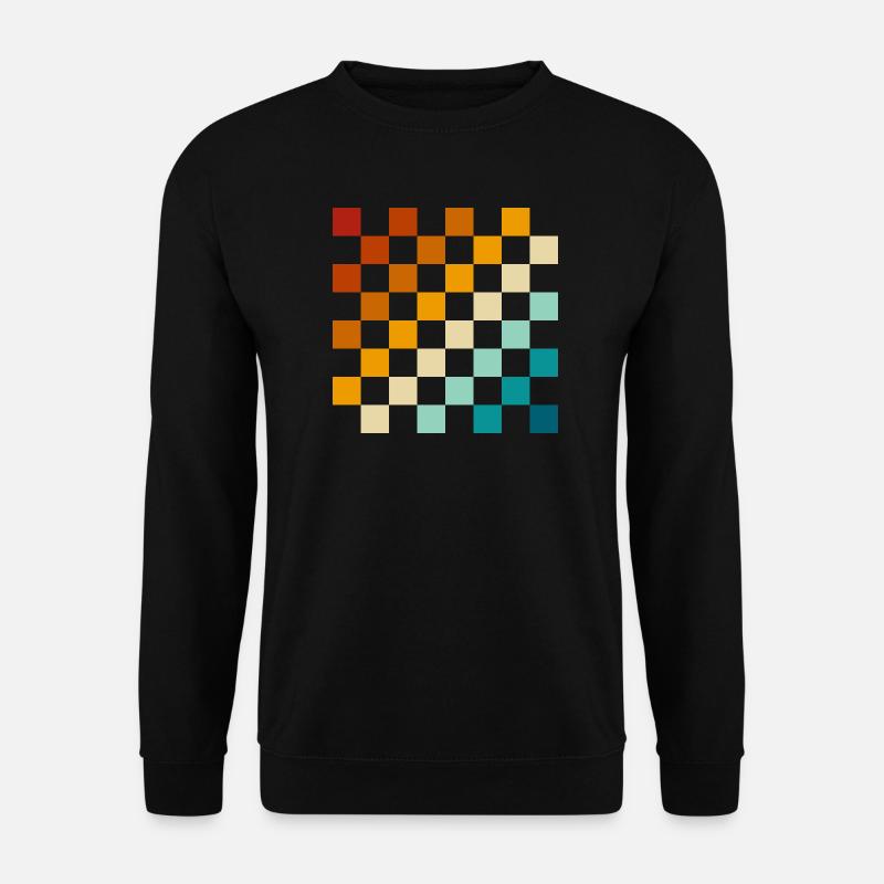 Retro-Schachbrett - Unisex Pullover - Schwarz