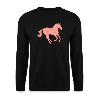 Galloping horse - Unisex Sweatshirt - black - Front - Alina (178cm) & Michal (187cm)