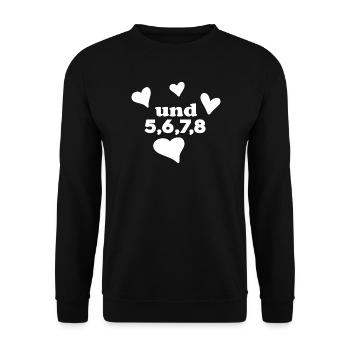 Tanzen Rhythmus Tanz Tänzer Tänzerin - Unisex Pullover - Schwarz - Vorne - Alina (178cm) & Michal (187cm)