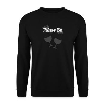 Pfälzer Sprüche, Pälzer Bu, shirts für weinfeste - Unisex Pullover - Schwarz - Vorne - Alina (178cm) & Michal (187cm)