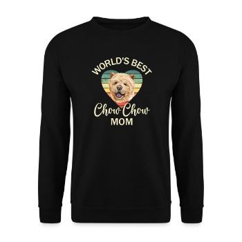Hund Chow Chow - Unisex Pullover - Schwarz - Vorne - Alina (178cm) & Michal (187cm)