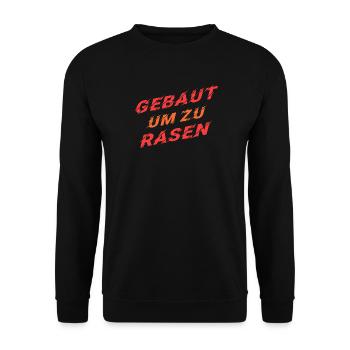 Rennsport Autoliebhaber Auto Statement Raser - Unisex Pullover - Schwarz - Vorne - Alina (178cm) & Michal (187cm)