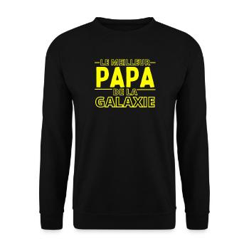 papa, meilleur papa - Sweat-shirt Unisexe - noir - Devant - Alina (178cm) & Michal (187cm)