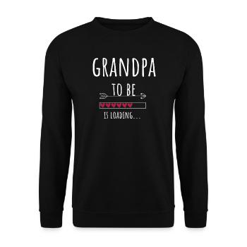 Grand-père sera grand-père Annonce Cadeau enceinte - Sweat-shirt Unisexe - noir - Devant - Alina (178cm) & Michal (187cm)