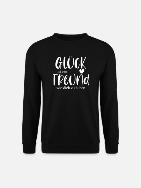 Freund Geschenk Bedanken Glück - Unisex Pullover - Schwarz