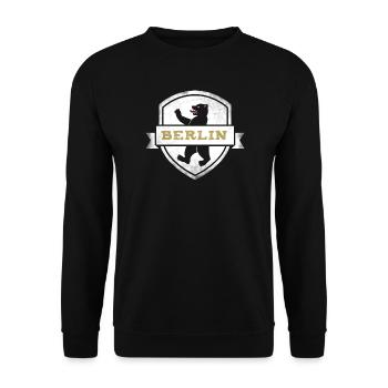 berlin bär wappen hauptstadt deutschland mauer tri - Unisex Pullover - Schwarz - Vorne - Alina (178cm) & Michal (187cm)