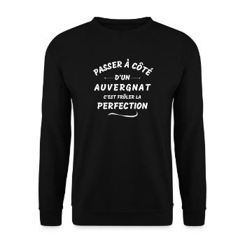 Auvergne, Auvergnat, j'aime l'Auvergne - Sweat-shirt Unisexe - noir - Devant - Alina (178cm) & Michal (187cm)