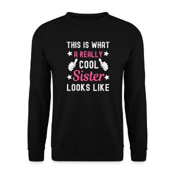 Sister - Unisex Sweatshirt - black - Front - Alina (178cm) & Michal (187cm)