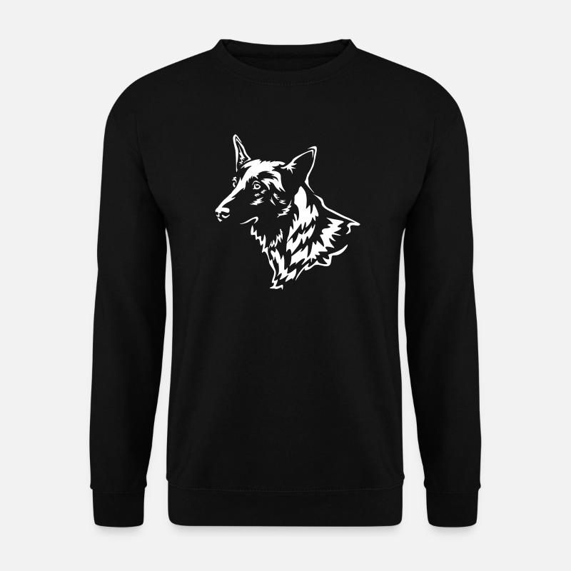 Hollandse Herder Kopf "Black Edition" - Unisex Pullover - Schwarz