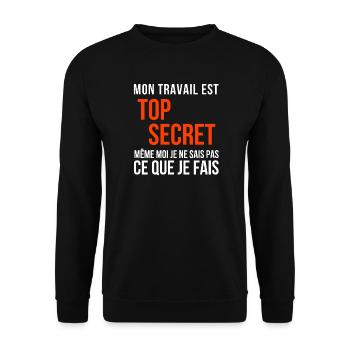 travail, travail humour - Sweat-shirt Unisexe - noir - Devant - Alina (178cm) & Michal (187cm)
