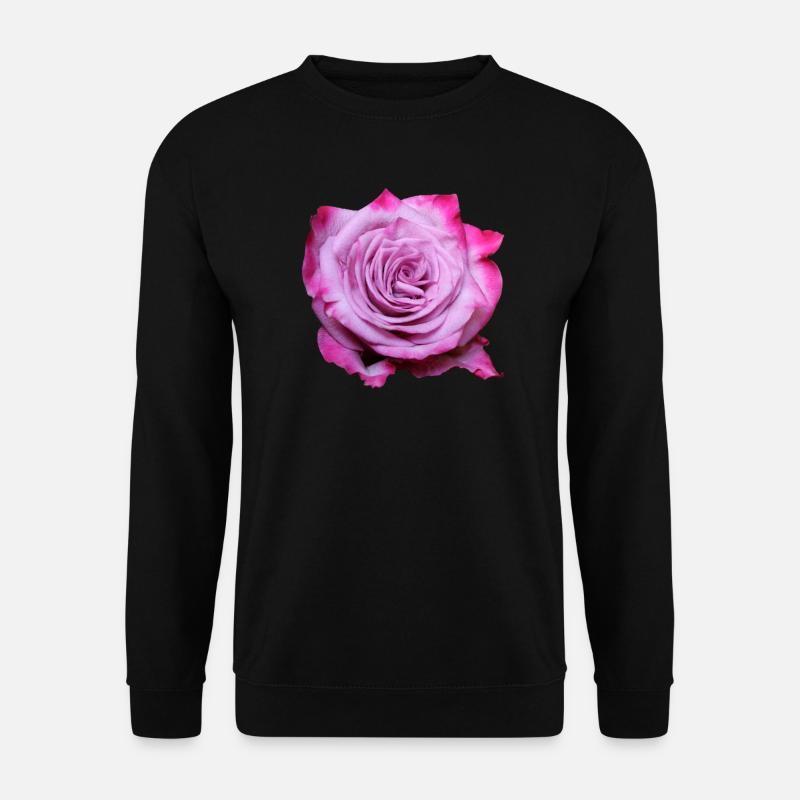 Blume rosa pinke Blume Blumen pink rosa Blumen - Unisex Pullover - Schwarz