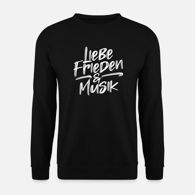 Frieden Liebe Friedensbewegung Statement Freiheit - Unisex Pullover - Schwarz