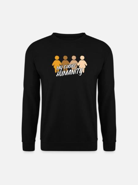 Humanity Freedom Love Peace Statement - Unisex Sweatshirt - black