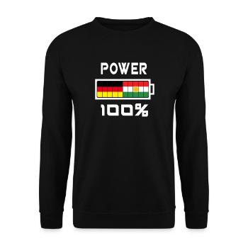 Germany and Kurdistan Power 100% - Unisex Sweatshirt - black - Front - Alina (178cm) & Michal (187cm)