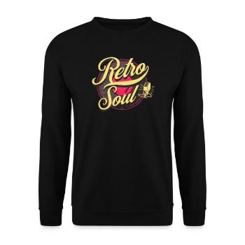 Retro Soul Vintage Music - Unisex Sweatshirt - black - Front - Alina (178cm) & Michal (187cm)