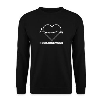 Neckargemünd - Battement de cœur - Sweat-shirt Unisexe - noir - Devant - Alina (178cm) & Michal (187cm)