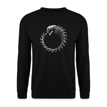 Alchemy England Alchoboros Gothic - Unisex Pullover - Schwarz - Vorne - Alina (178cm) & Michal (187cm)