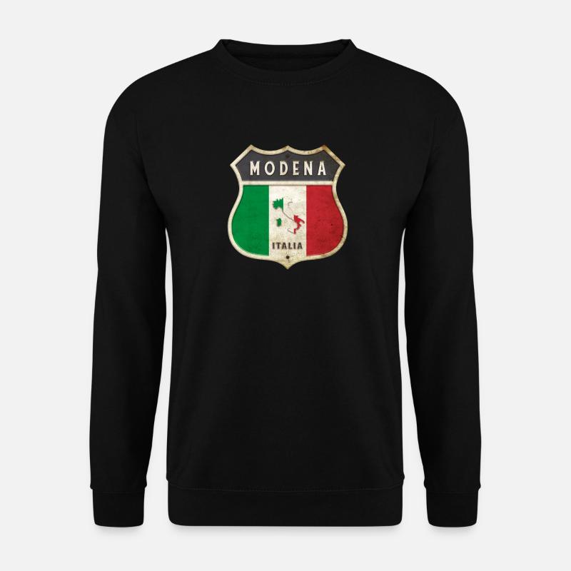 Modena Italien Wappen Flaggen Design - Unisex Pullover - Schwarz