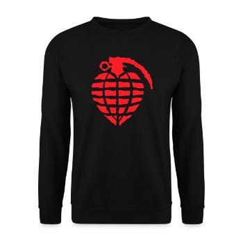 Heart Grenade Love - Unisex Sweatshirt - black - Front - Alina (178cm) & Michal (187cm)