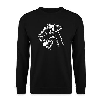 Airedale Terrier "Black Edition" - Unisex Sweatshirt - black - Front - Alina (178cm) & Michal (187cm)