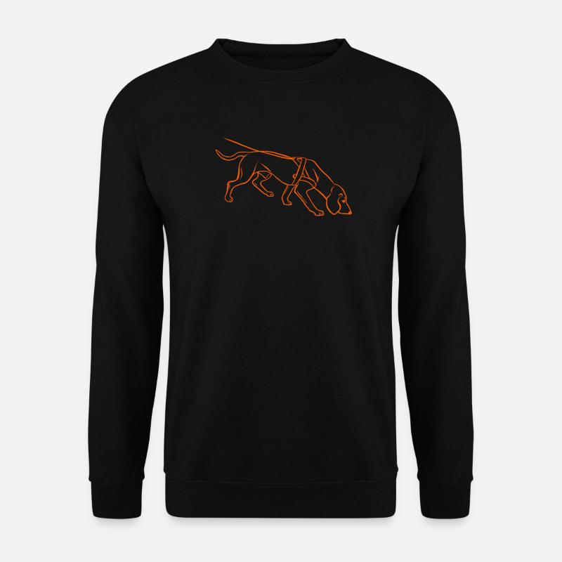 Schweißhund in orange - Unisex Pullover - Schwarz